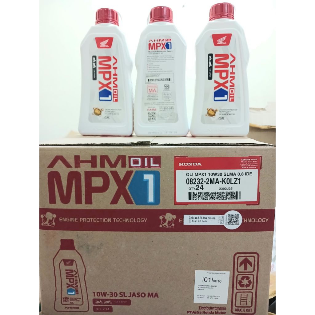 OLI MPX 1 800ML MATIC DUS 24 BOTOL BARCODE OLI BEAT VARIO SCOOPY GROSIR OLI 1 DUS MPX 1