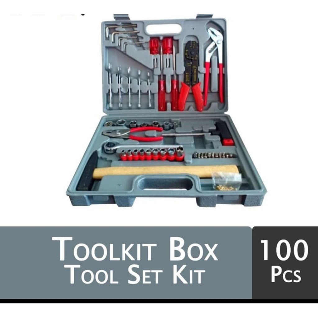 Toolkit perkakas tool set Tool Box set 100 pcs
