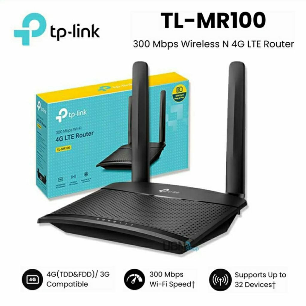 Router TP-Link MR100 Modem 4G Support Sim Card All Operator