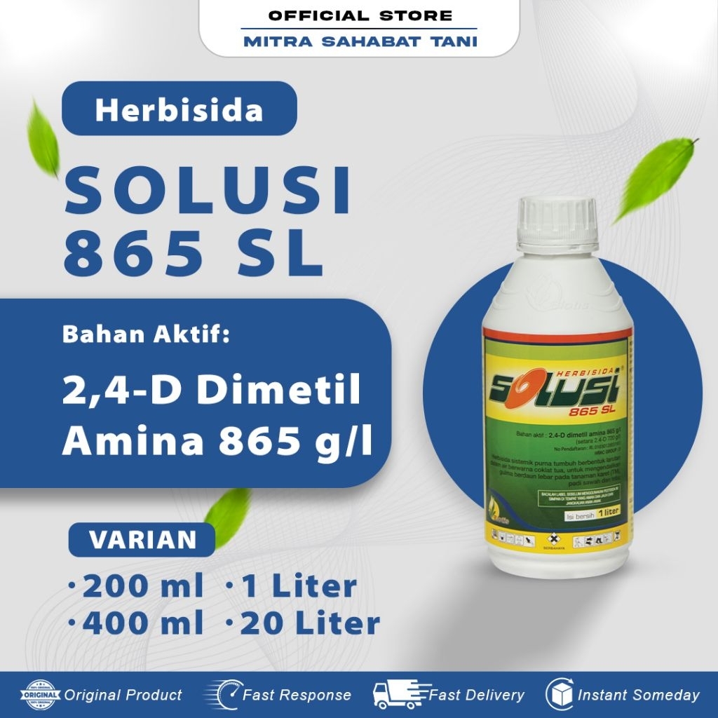 Herbisida Solusi 865 SL 200 ml 400 ml 1 liter