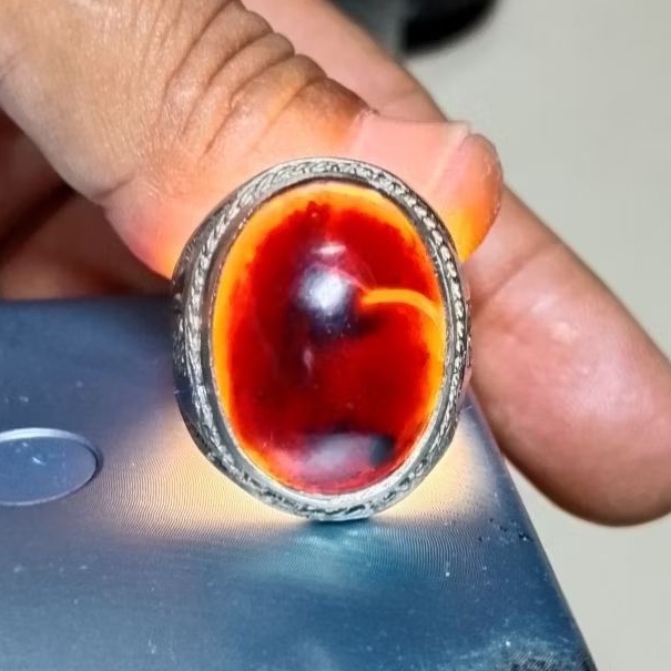 Cincin batu yaman Wulung hitam pekat /yaman Wulung aceh