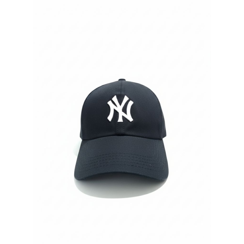 Topi Baseball Hitam Motif Bordir Depan Unisex