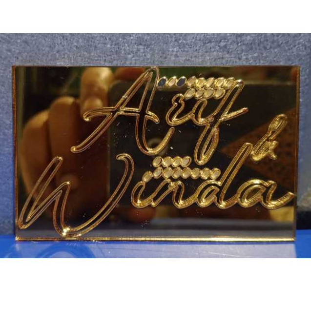 Cutting Akrilik Nama, Huruf Timbul, Akrilik Timbul, Akrilik Tibul Untuk Mahar