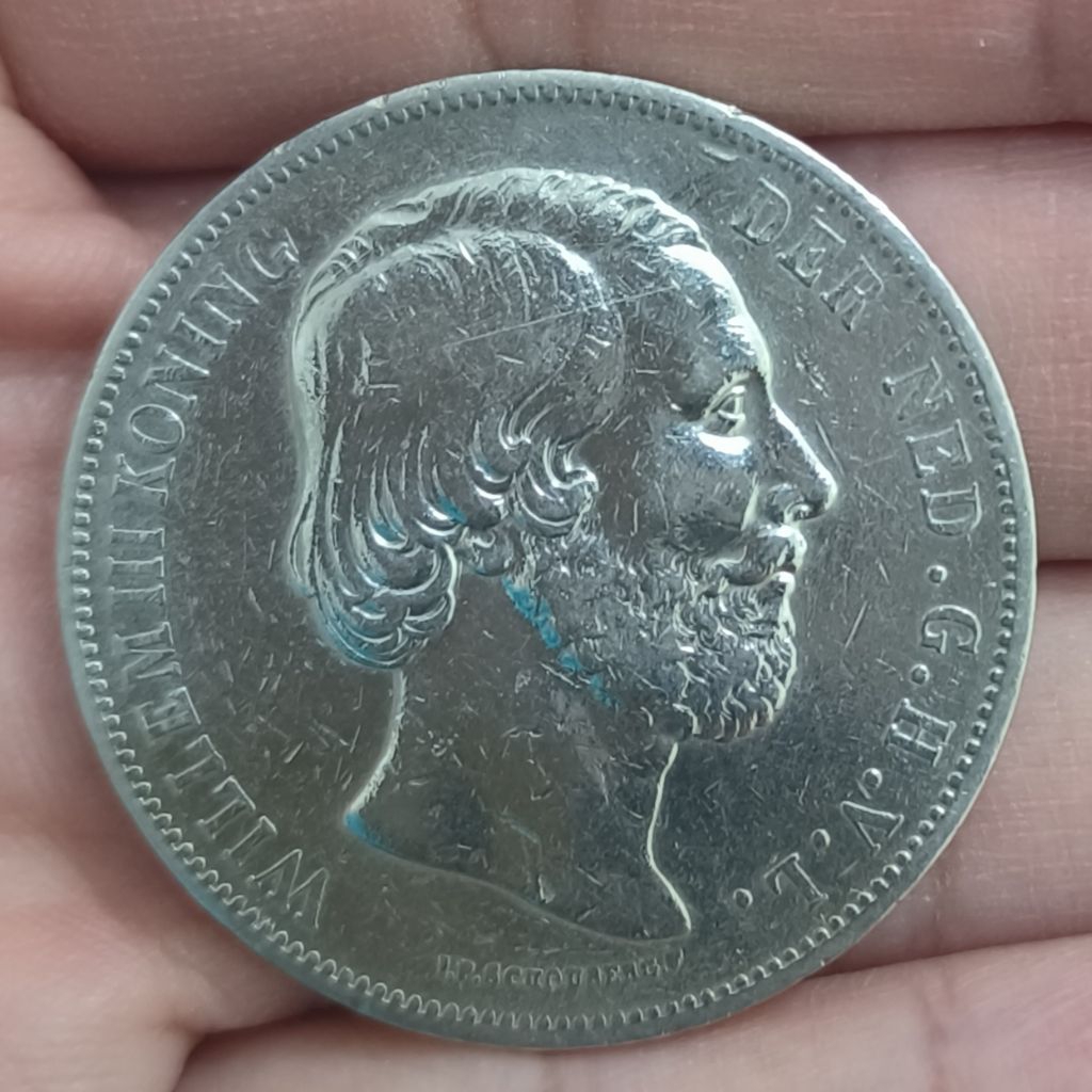 KOIN PERAK WILLEM 2,5 GULDEN 1872