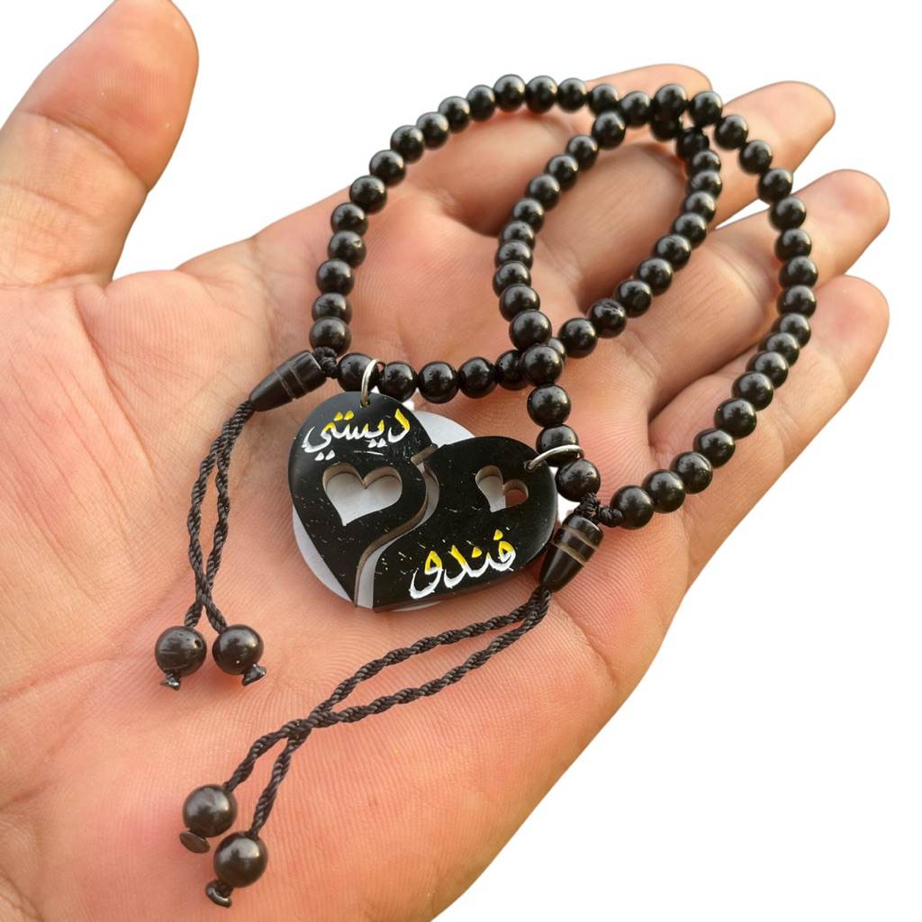 Gelang Couple Love Ukir Nama Harga 2 pcs Model Bulat Kaokah Kokka Asli