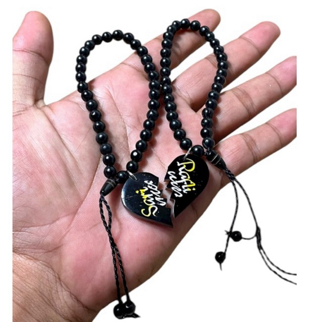 Gelang Couple Love Belah Bisa Ukir Nama Kaokah Motif Bulat 33 Bahan Kokka Asli