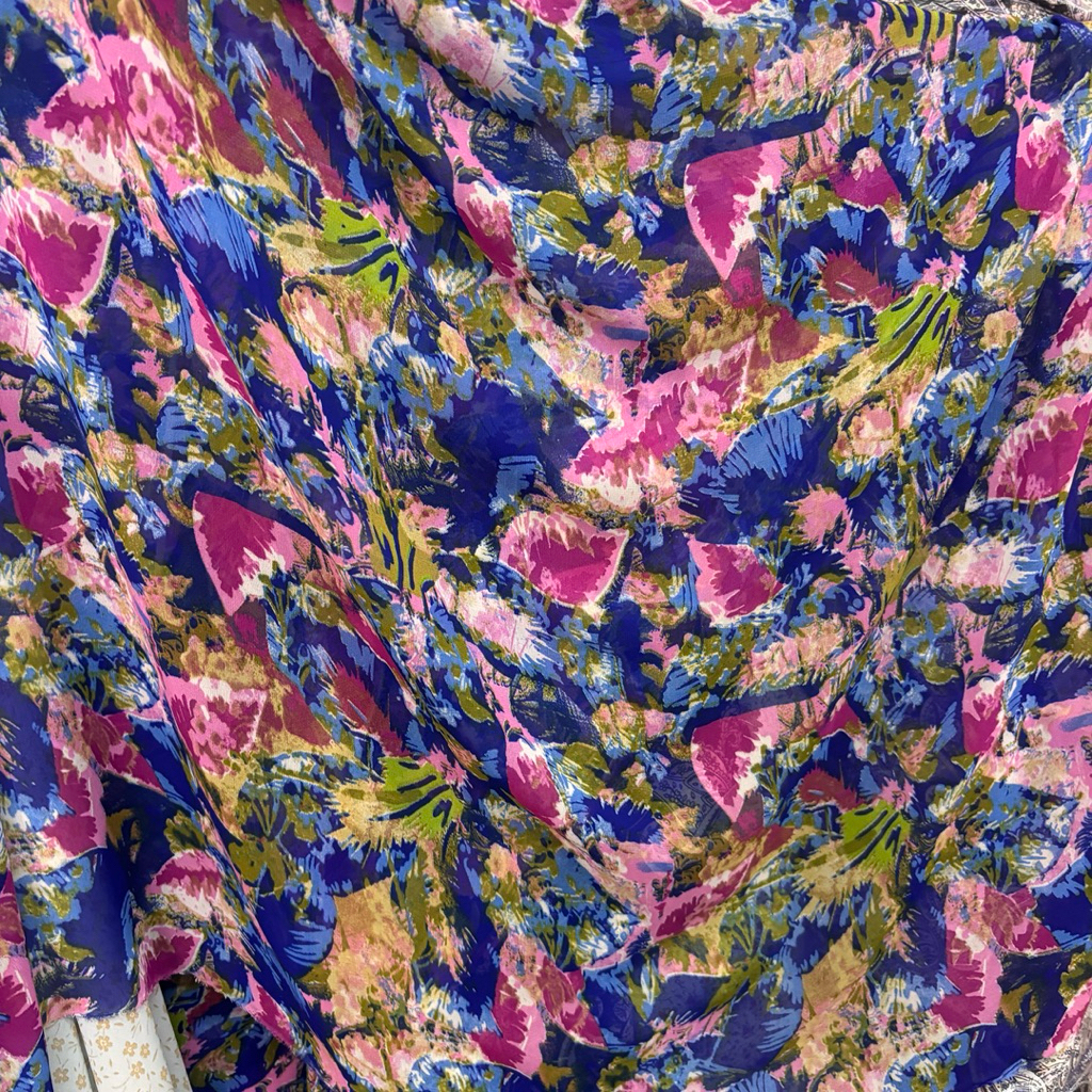 Kain Ceruty Babydoll Premium Motif - kain ceruti premium - kain bahan motif bunga - kain ceruti baby