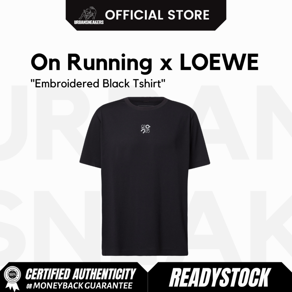 On Running x LOEWE Embroidered Black Tshirt