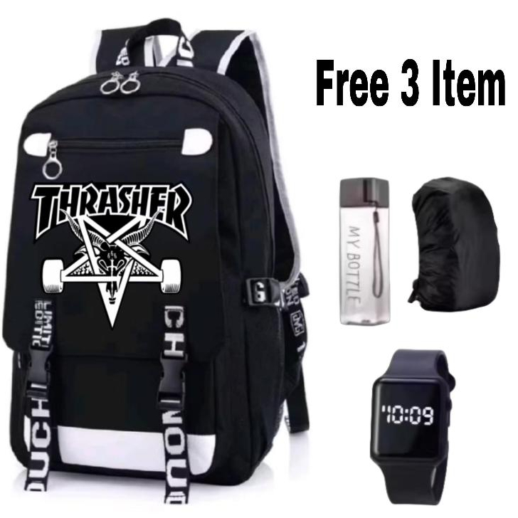 tas Thrasher-tas skate Thrasher-tas sekolah Thrasher