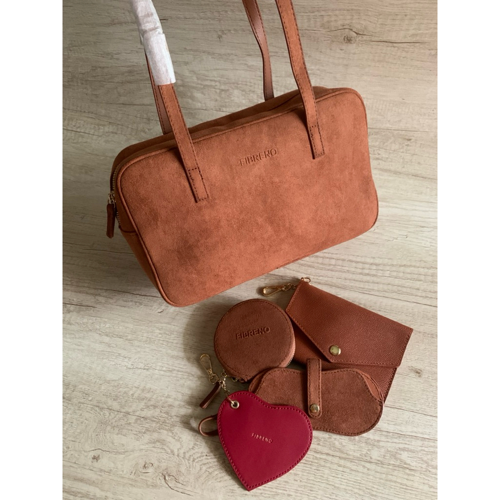 Tas Shoulder Fibreno Suede Baguette