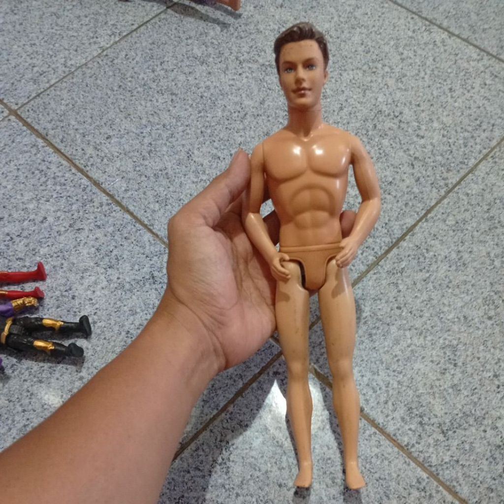 Barbie Ken Vintage Body (1968), Head (2006) Mattel Kaki karet Rare