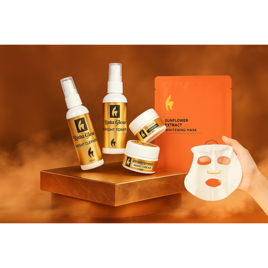 Paket Skincare Ratu Glow Brightening Series ED 2026 ll Perawatan Kulit Untuk Wajah Normal dan Glowin