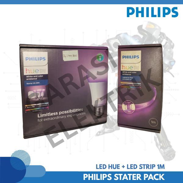PHILIPS STATER PACK LED HUE + LED STRIP 1M terbatas original