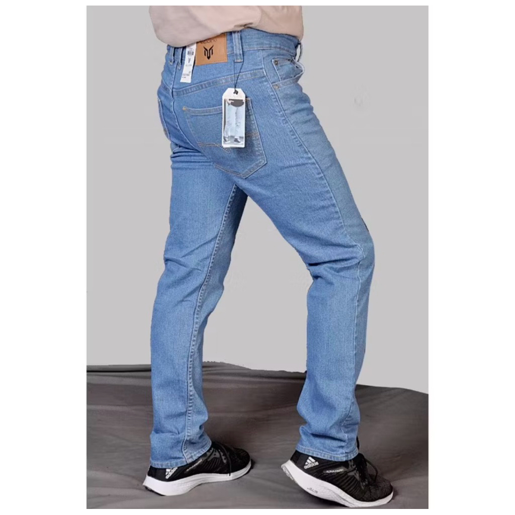 CELANA PANJANG PRIA JEANS STRETCH REGULER FIT BAHAN MELAR BADJATEX HIGH QUALITY UKURAN 27-44