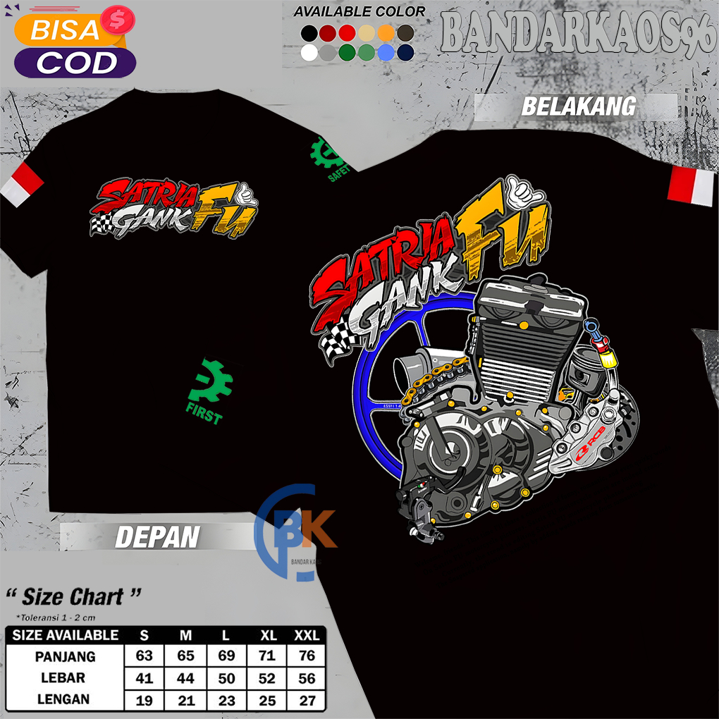 BandarKaos96  Kaos Racing Suzuki Satria Fu Gank Kaos Herex Stria fu Cotton Combed Bisa Cod