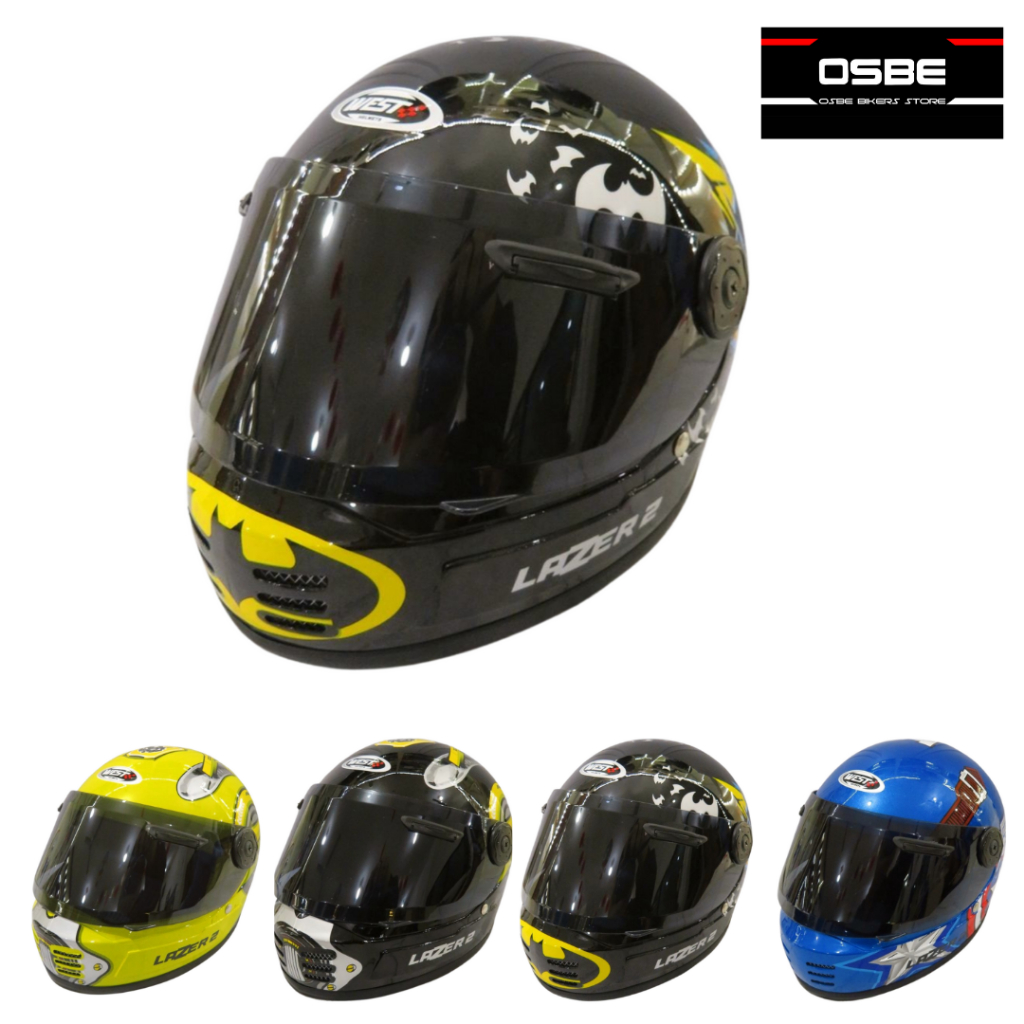 (PROMO) MOTIF TERBARU HELM FULL FACE ANAK WEST/HELM ANAK LAZER/ FULL FACE MOTIF/KARAKTER/ ANAK ANAK 