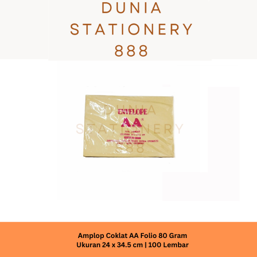 Amplop Coklat Folio AA 24x34.5 cm / Amplop Casing / Amplop Kesing Folio AA 24x34.5 cm