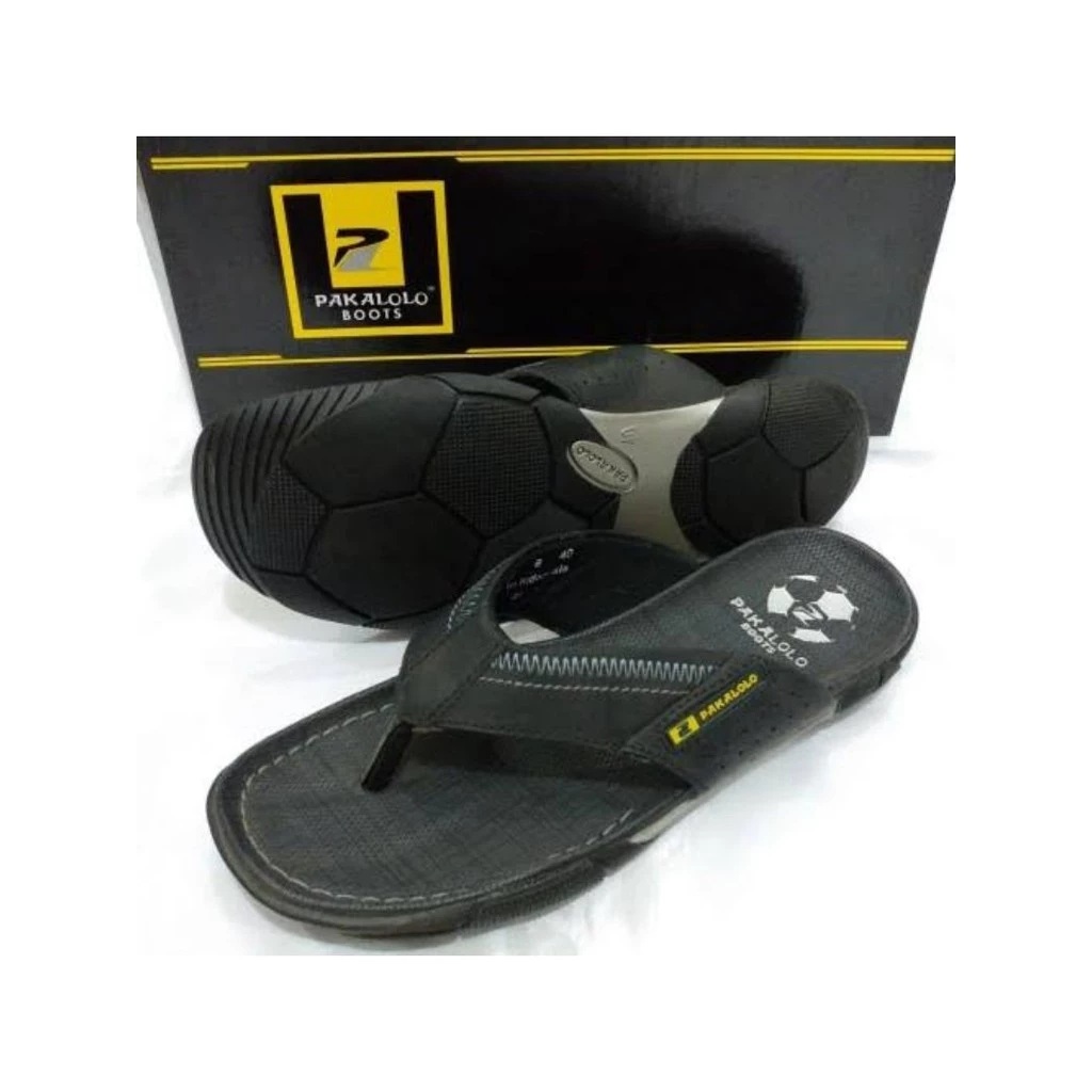 Promo  Sandal Pakalolo N-2353 Kulit Asli Original Prem Sandal jepit kulit pakalolo Hitam