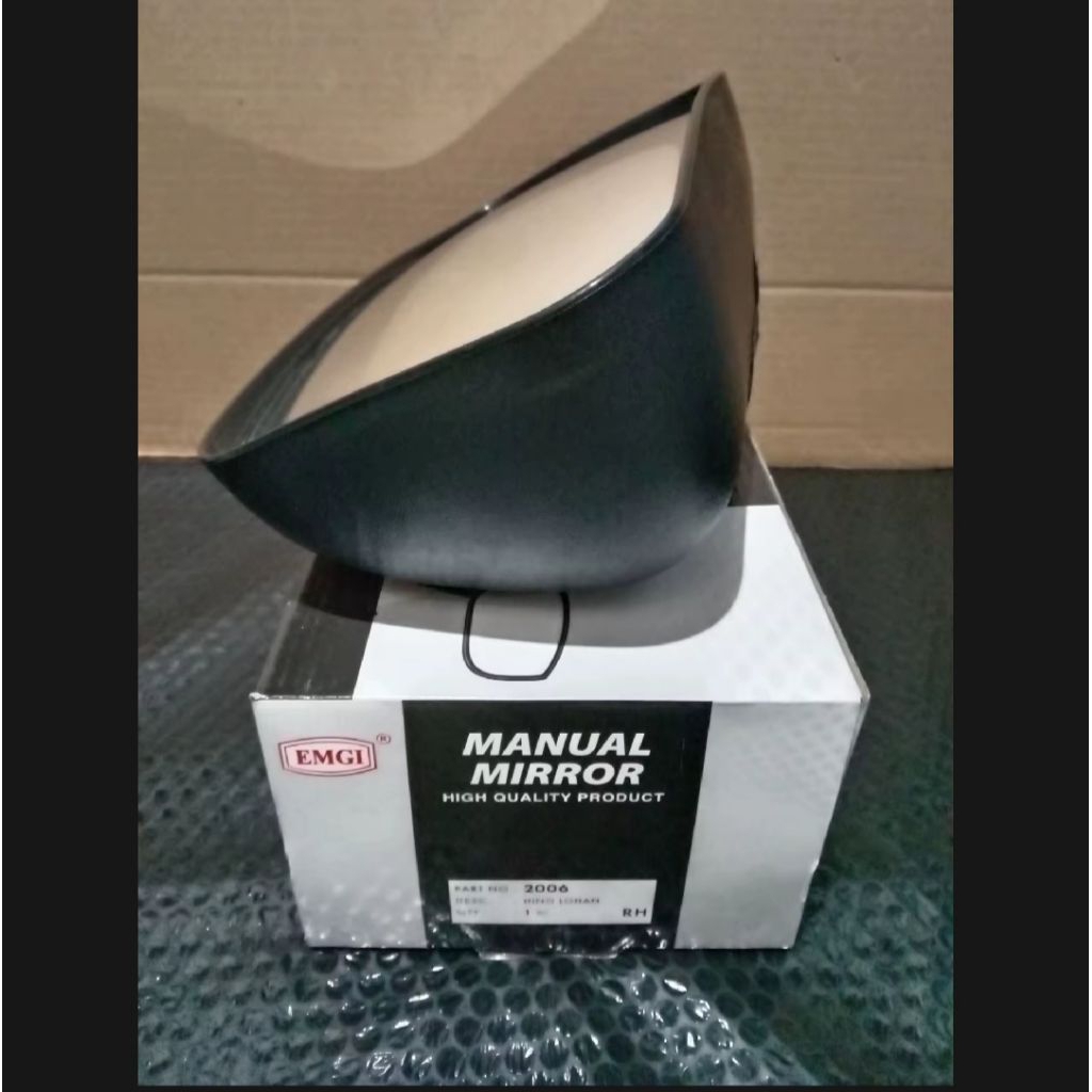 EMGI Kaca Spion Hino Lohan Isuzu Giga 2006 Manual Hitam Kanan untuk Mobil Anda Produk Berkualitas Ti