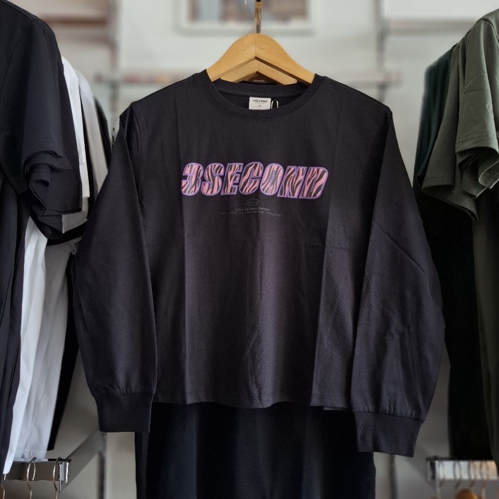 Kaos Cewek Lengan Panjang 3Second Terbaru Original