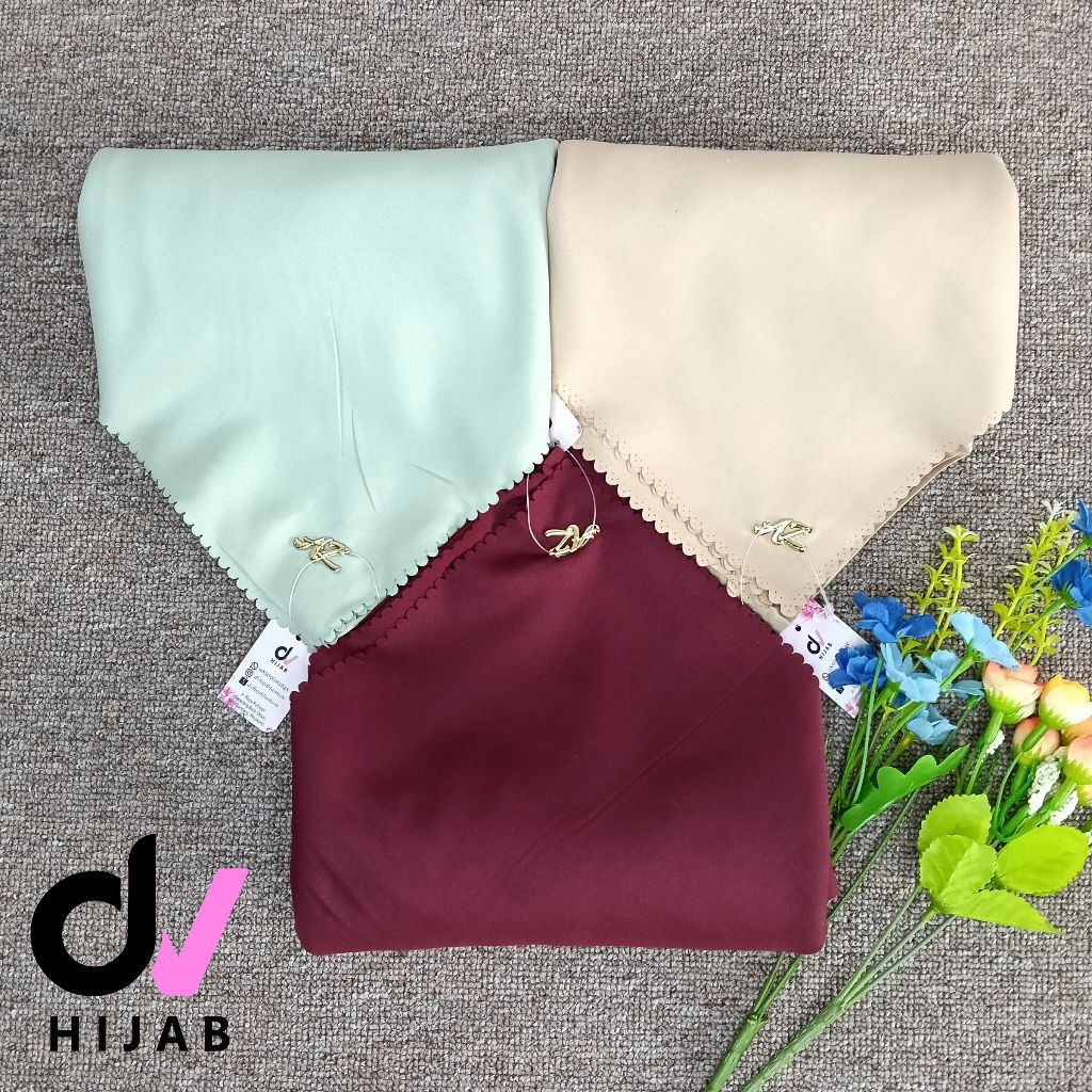 3pcs Hijab Segiempat Azara Oskara Syar'i/Jilbab Syar'i/Syar'i Azara/Hijab Syar'i ukuran 130x130/Syar