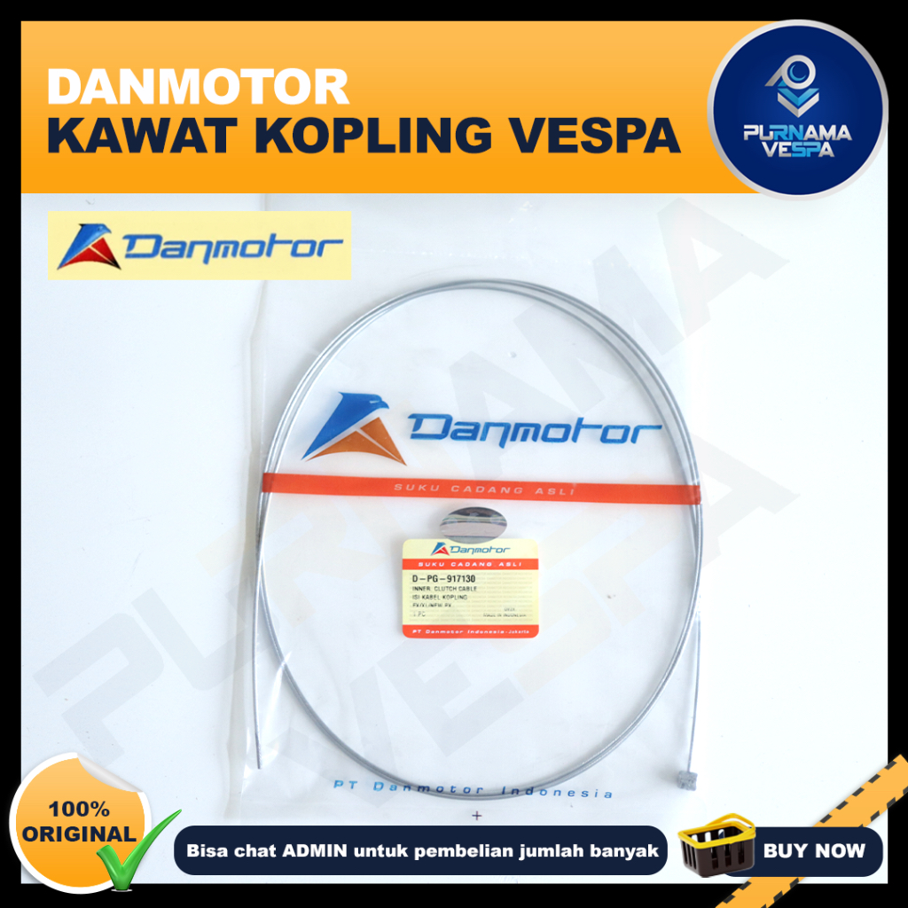 Danmotor Kabel Kopling / Kawat Kopling Isi Vespa