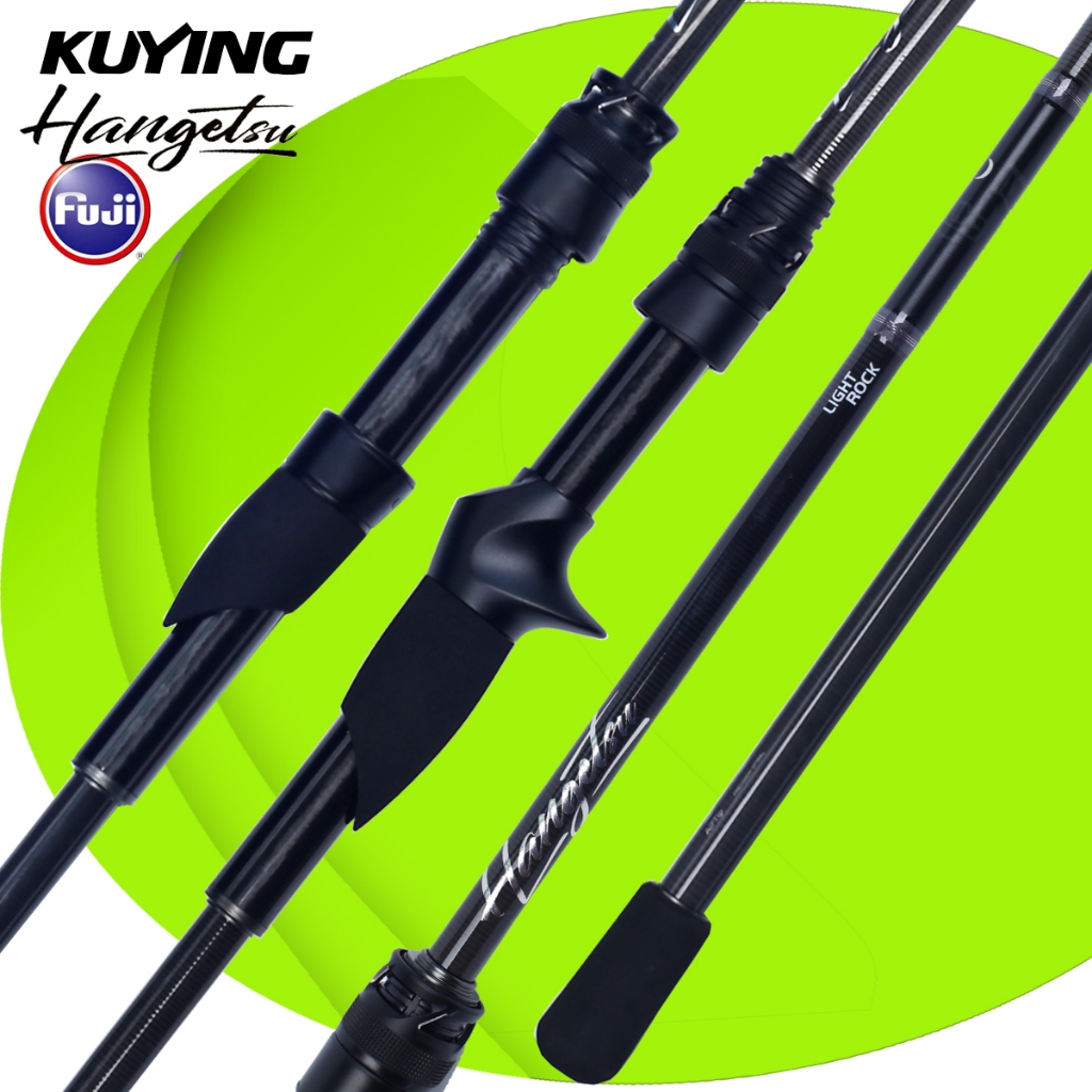 KUYING HANGETSU Joran Casting Spinning M MH 236cm 247cm 254cm Pancing Rock Bottom Fishing Rod FUJI