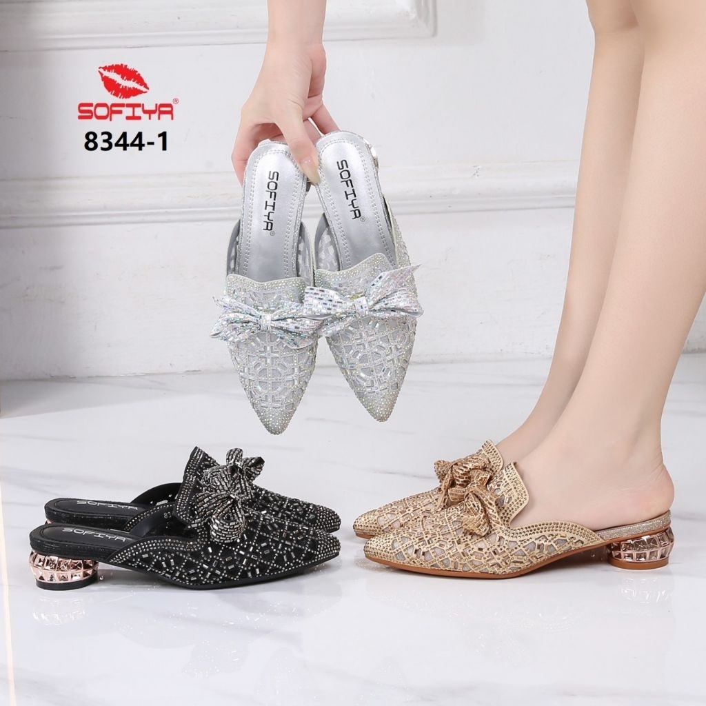 SANDAL WANITA/SANDAL PESTA TUTUP DEPAN SOFIYA TERBARU 8344-1