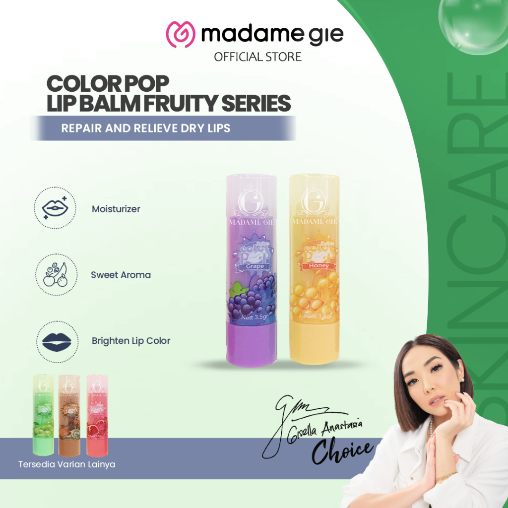 MADAME GIE Color Pop Lip Balm Fruity Series | GLAM GIRL OFFICIAL