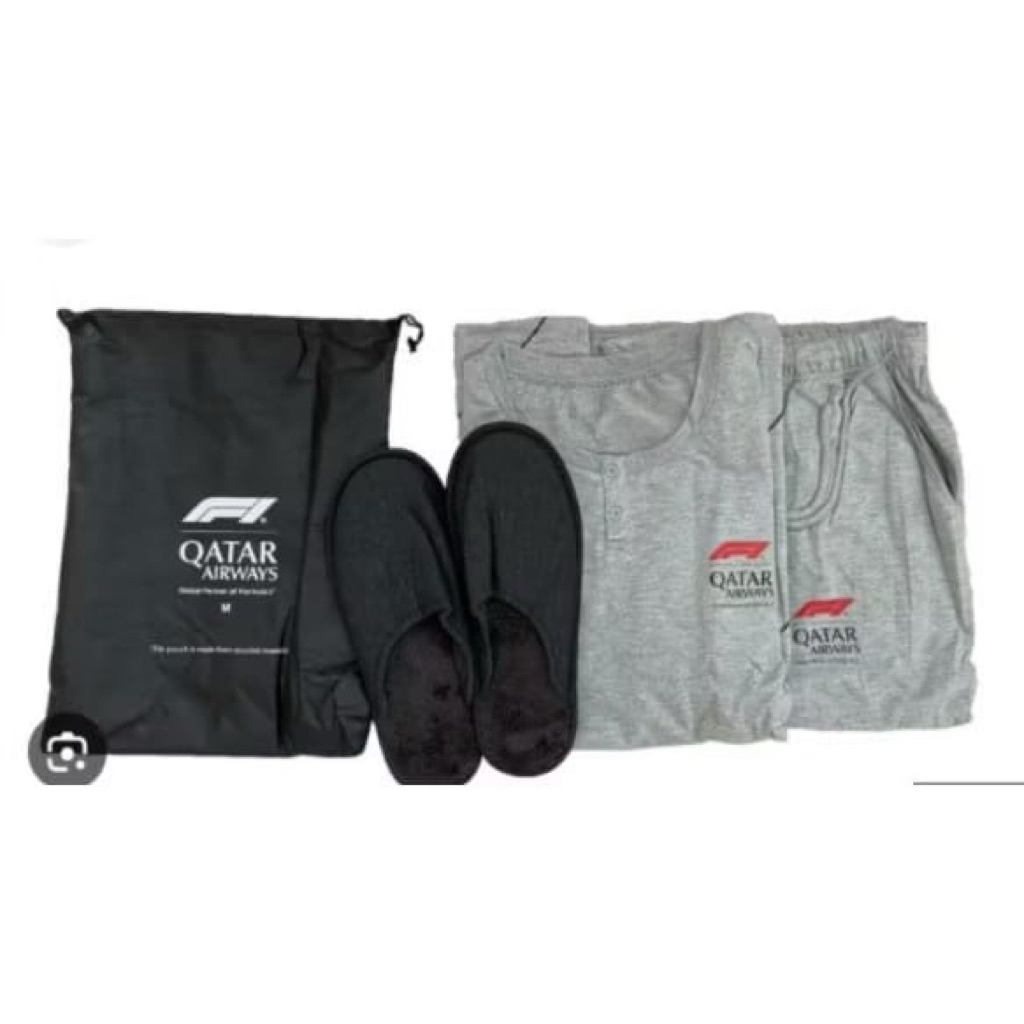 SET PAJAMAS QATAR PIYAMA UNISEX QATAR AIRWAYS ORIGINAL