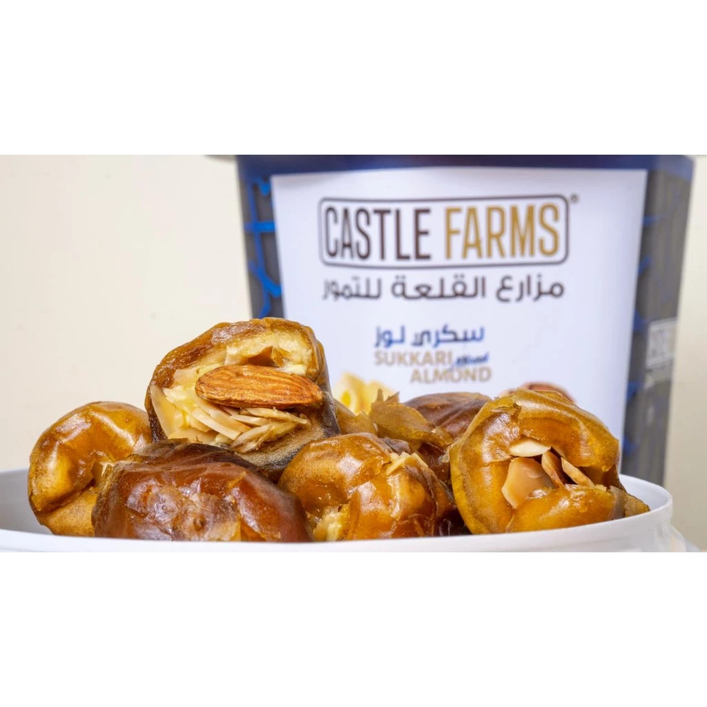 Castle Farms - Kurma Sukari Mixed Almond Qurma Qorma Korma Isi Almond 850 Gram