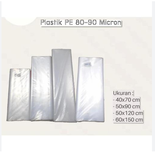 Kantong Plastik PE Packing Ikan Koi Hidup Tebal 0.8 80 mic Bening PE  / Non Recycle Plastik Serbagun