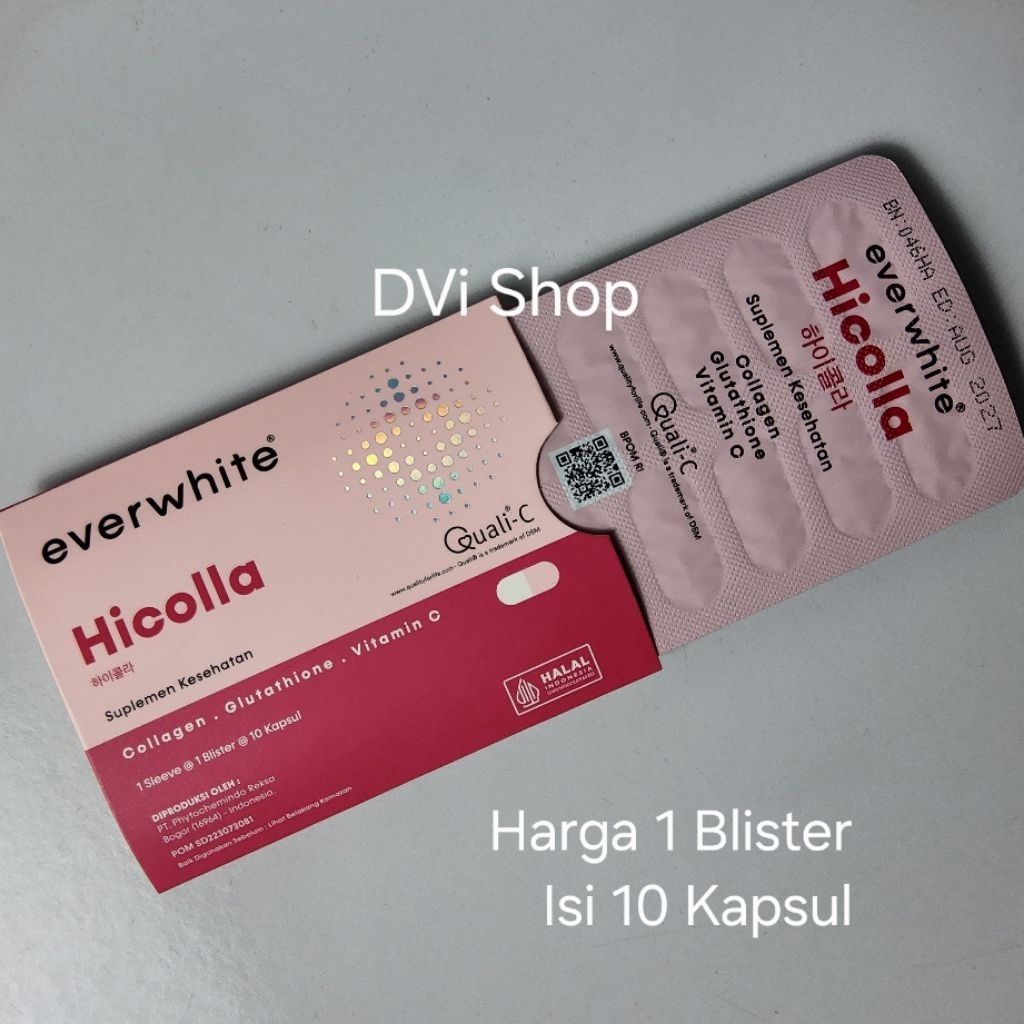 Everwhite Hicolla Capsule Collagen Glutathione Vitamin C
