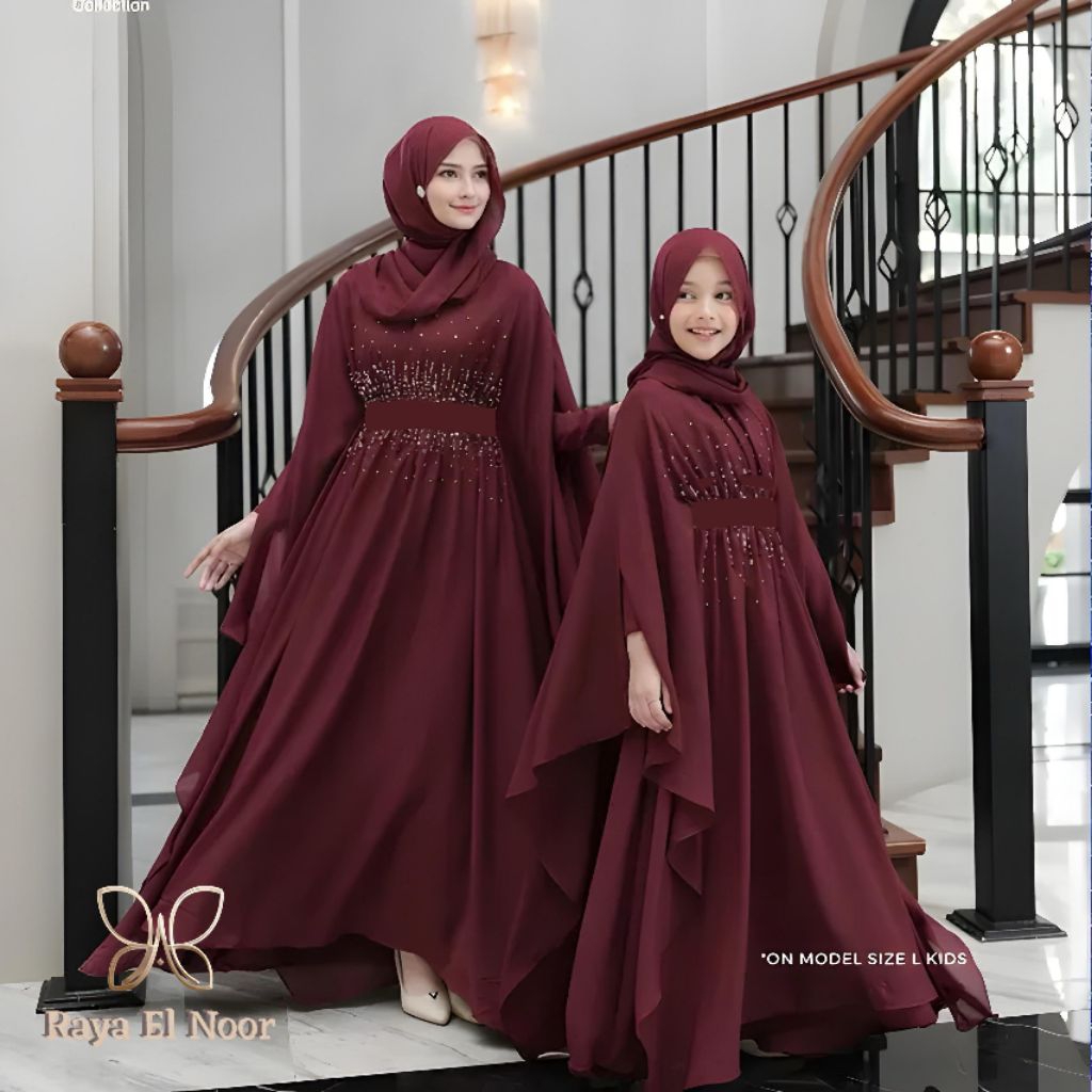 mayora kaftan anak umur 7- 11 tahun gamis kekinian terbaru