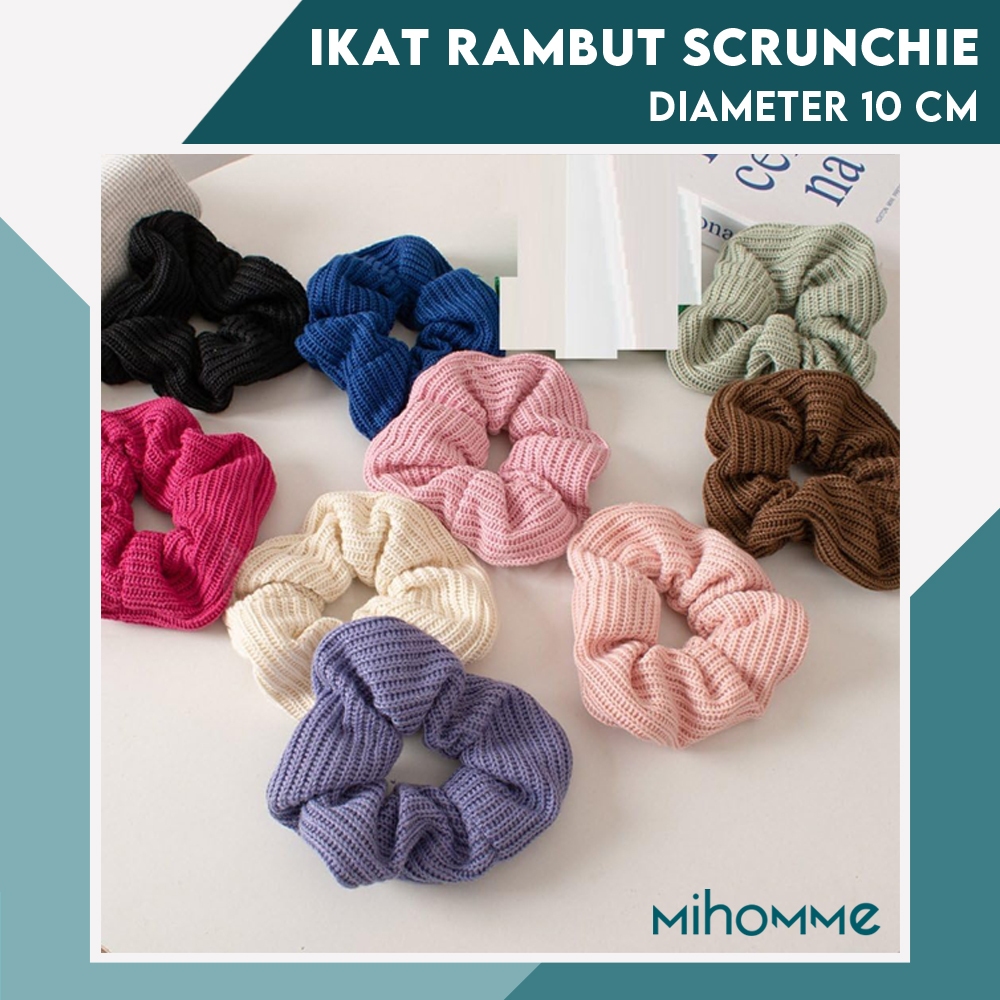 Ikat Rambut Dewasa / Anak Scrunchie Aksesoris Karet Rambut Wanita Rajut
