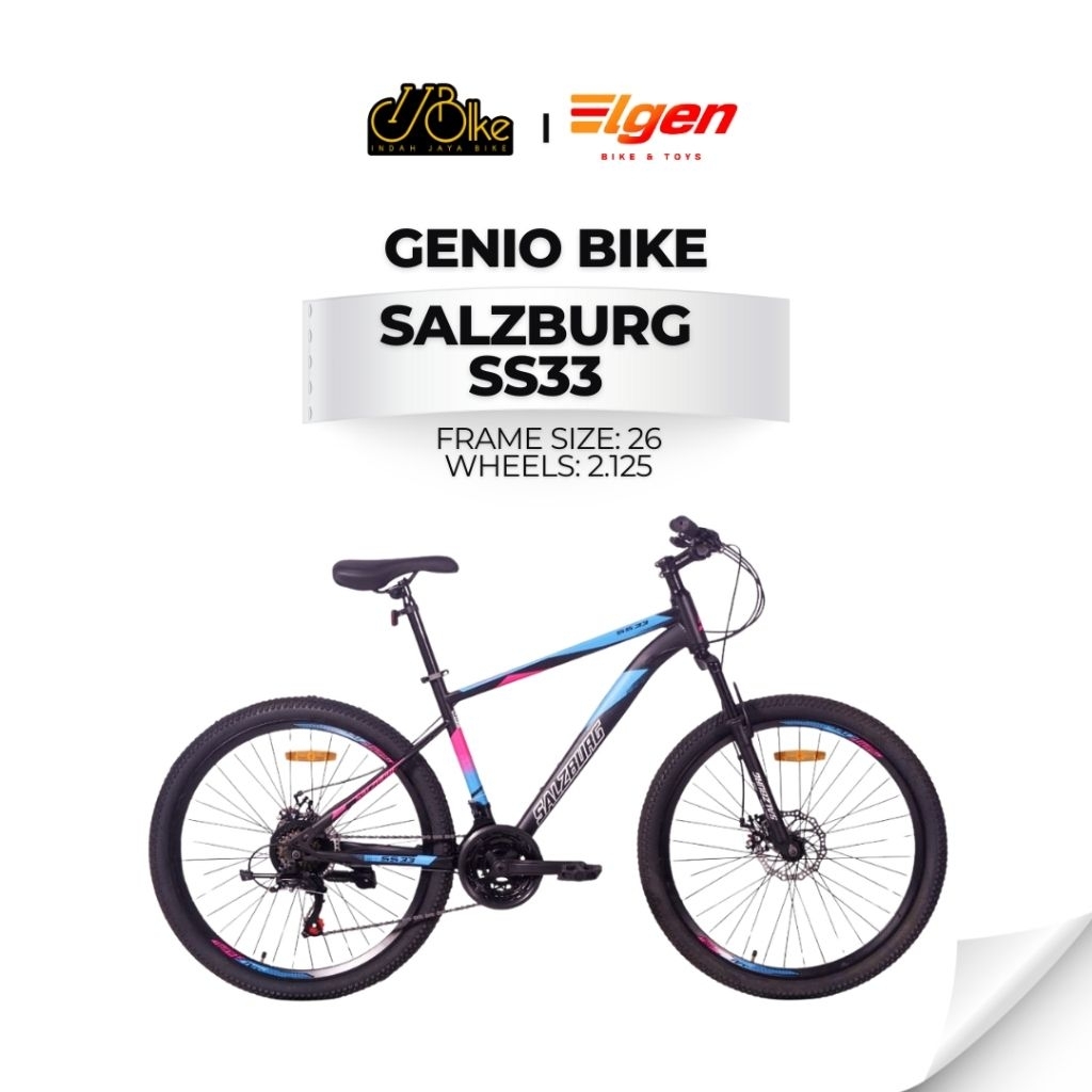 Sepeda MTB GENIO Bike Salzburg SS33 [Ukuran 26 INCH] - Sepeda Gunung Dewasa, Remaja BAN 2.125