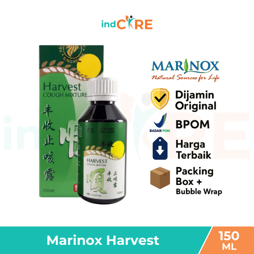 Harvest Cough Mixture Syrup 150ML / Harvest Obat Batuk / Obat Batuk Sirup Dewasa dan Anak / indCARE
