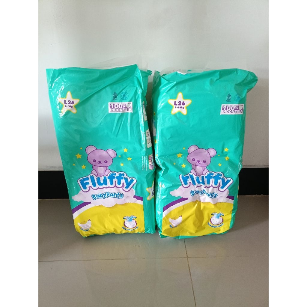 READY POPOK TERMURAH FLUFFY PANTS L30 bonus 6pcs