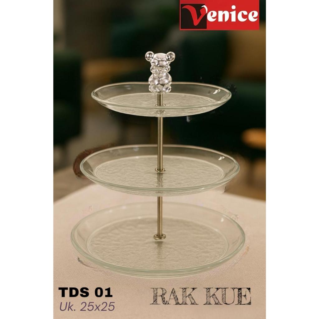 Rak Kue Minimalis / Rak Kue 3 Tingkat / Rak Kue Susun / Display Makanan 3 Tingkat / Tempat Dessert /