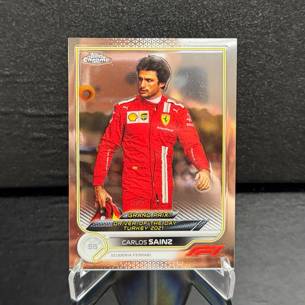 Kartu f1 Topps Chrome - Carlos Sainz (Scuderia Ferrari) RARE - 2022 ERA Topps F1