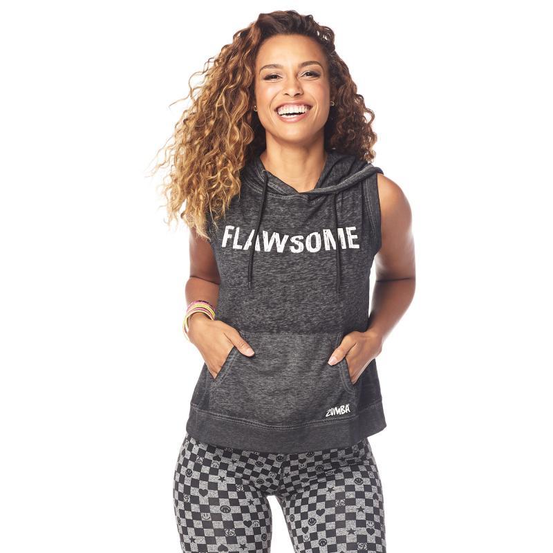 Flawsome Open Back Sleeveless Hoodie