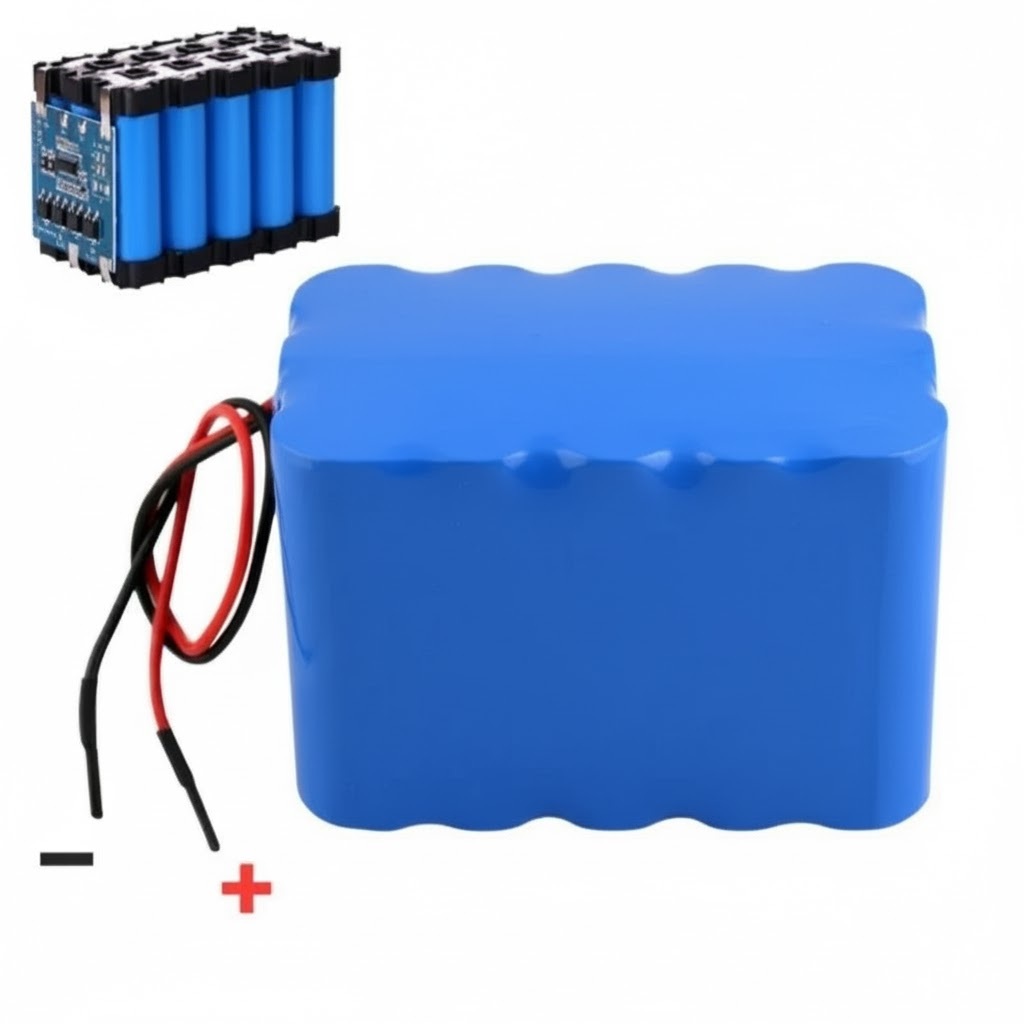 Baterai 12V + BMS 3S 18650 untuk Sprayer PLTS AKI UPS  MOTOR