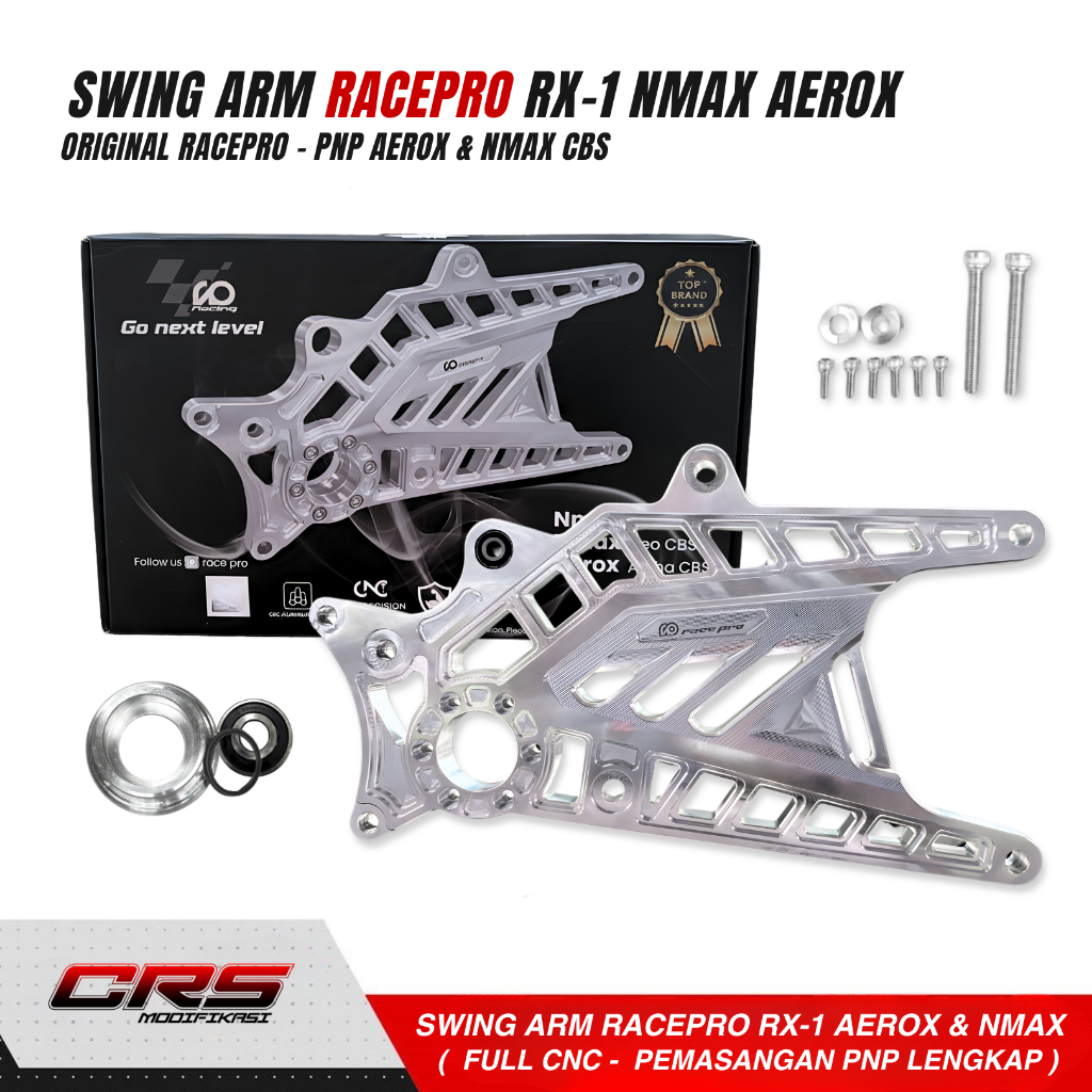 SWING ARM RACEPRO NMAX AEROX SWING ARM LENGAN AYUN YAMAHA AEROX OLD NEW FULL CNC RACEPRO RX1