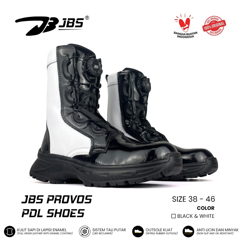 Sepatu PDL JBS Provos Tactical Boots Kulit Asli Safety Anti Slip Tahan Air