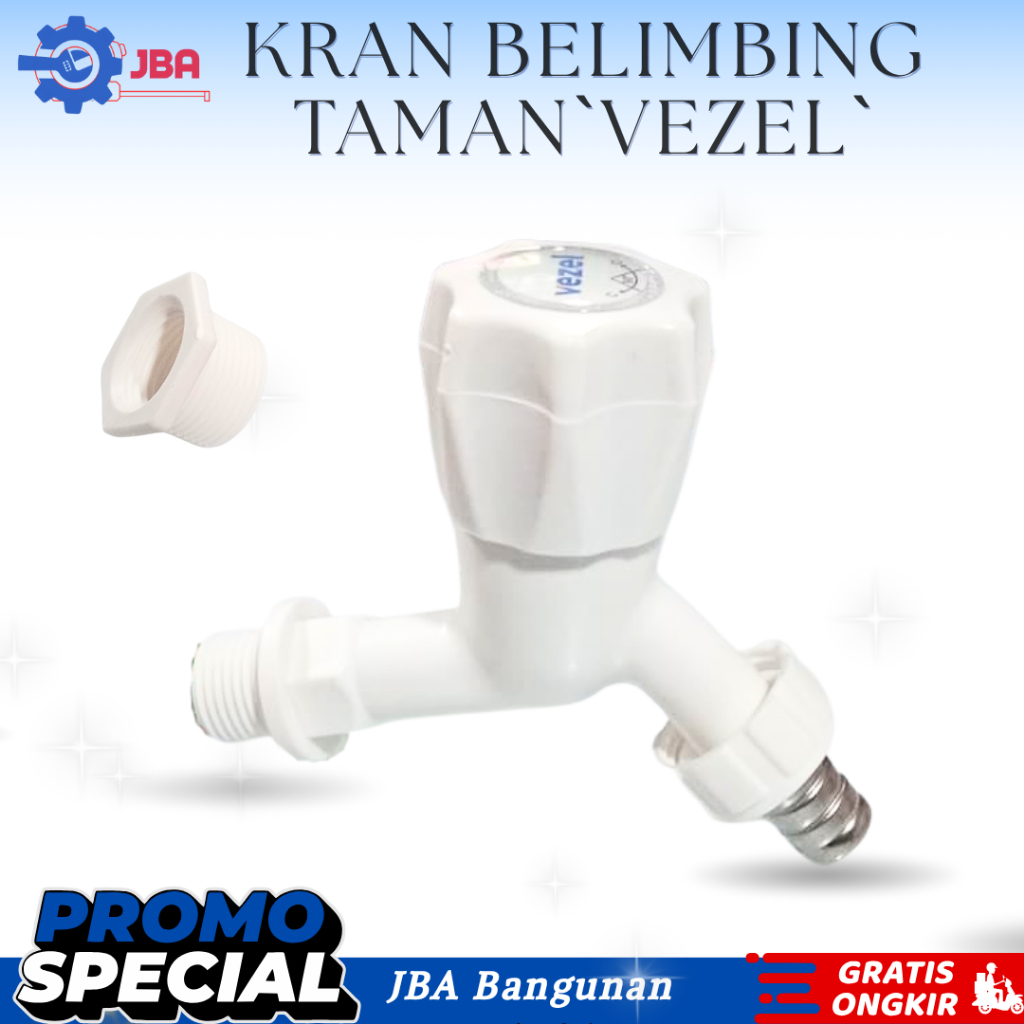 Kran Air Belimbing Taman Putih Vezel  /Kran air minimalis / kran air  putar premium
