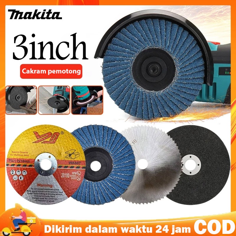 MAKITA 3 Inch Cutting Whee Blade 3pcsMata Potong Kayu Gerinda 3 Inch GurindaMata Gerinda Mini