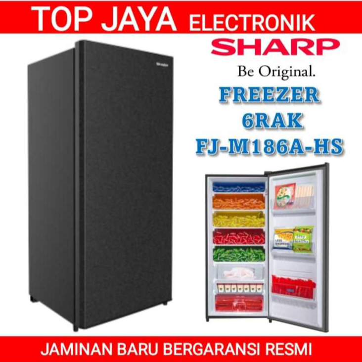 FREEZER SHARP 6 RAK BARU BERGARANSI RESMI
