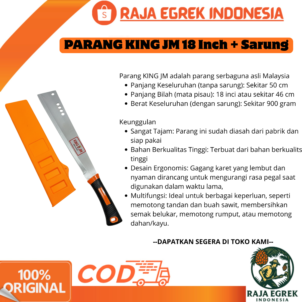 PARANG KING JM 18 Inch ORIGINAL MALAYSIA