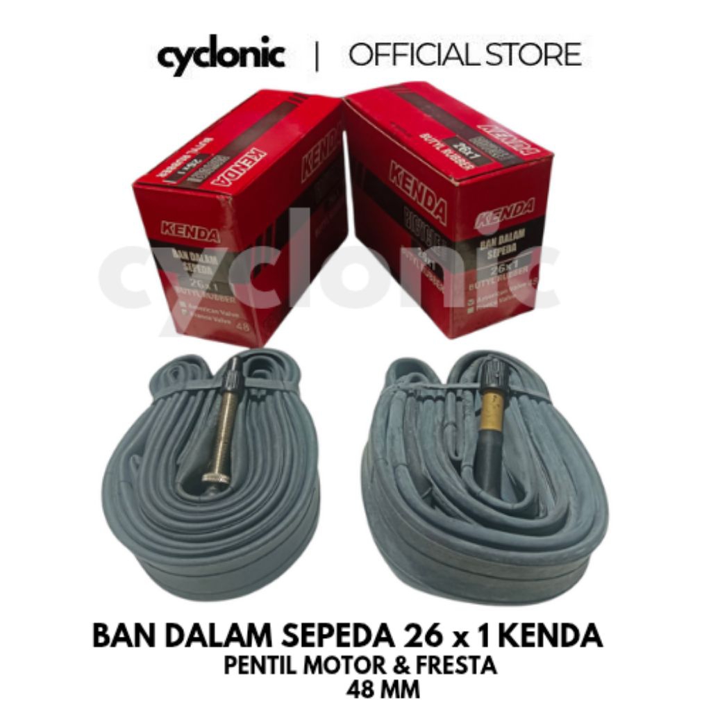 Ban Dalam Sepeda 26 x 1 Kenda 48 mm FV Fresta AV