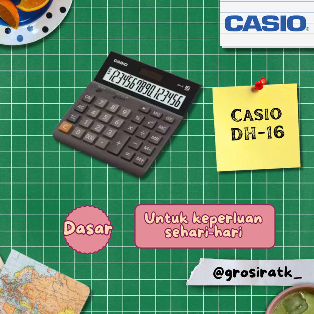 CASIO Calculator DH 16 - KALKULATOR 16 DIGIT - CASIO ORIGINAL